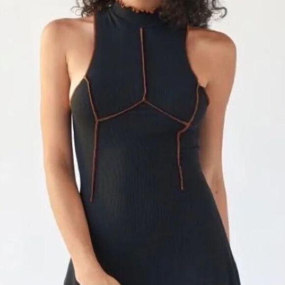 NWT Urban Outfitters ~ Deja Seamed Mini Dress ~ Black ~ Various Sizes - Picture 6 of 11